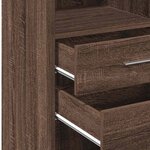 vidaXL Buffet haut chêne marron 50x42 5x124 cm bois d'ingénierie