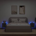 vidaXL Meubles TV muraux et lumières LED 2Pièces sonoma gris 40 5x35x40cm