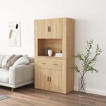 vidaXL Buffet haut Chêne sonoma Bois d'ingénierie