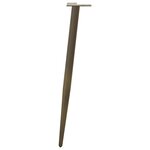 vidaXL Pieds de table console forme conique 4 pièces acier naturel 72-73 cm