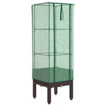 vidaXL Jardinière surélevée avec housse aspect rotin 40x40x140 cm