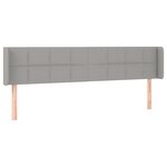 vidaXL Tête de lit avec oreilles Gris clair 203x16x78/88 cm Tissu