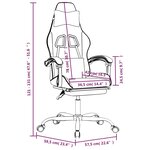 vidaXL Chaise de jeu avec repose-pied Noir et doré Similicuir