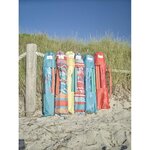 EZPELETA Parasol de plage Fold - Ø 180 cm - Rayé vert Socle non inclus