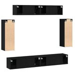 vidaXL Ensemble de meuble TV 6 pièces - Aspect bois ancien en bois reconstitué
