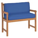 vidaXL Coussin pour dossier de palette Bleu royal 120 x 40 x 12 cm