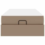 vidaXL Cadre de lit avec matelas Cappuccino 90 x 190 cm Faux cuir