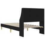 vidaXL Cadre de lit avec tête de lit Noir 90 x 200 cm tissu