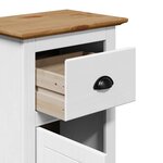 vidaXL Armoire de salle de bain BODO blanc et marron 44x30x90 cm