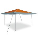 vidaXL Tente à abri Orange 400 x 400 x 227 / 236 / 245 cm Tissu Oxford