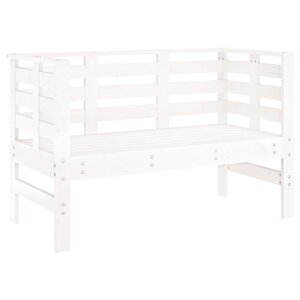 vidaXL Banc de jardin blanc 111 5x53x71 cm bois massif de pin