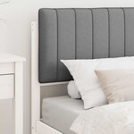 vidaXL Cadre de lit avec tête de lit rembourrée Gris clair 90 x 200 cm