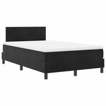 vidaXL Lit à ressorts avec matelas Noir 120 x 190 cm Velours