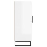 vidaXL Buffet Blanc brillant 34 5x34x90 cm Bois d'ingénierie