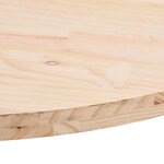 vidaXL Dessus de table 90x45x2 5 cm bois de pin massif ovale