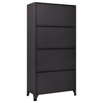 vidaXL Armoire à casiers Anthracite et rouge 90x40x180 cm Acier