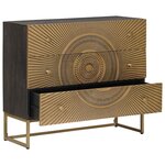 vidaXL Armoire à tiroirs avec tiroir Laiton 75 x 30 x 65 cm