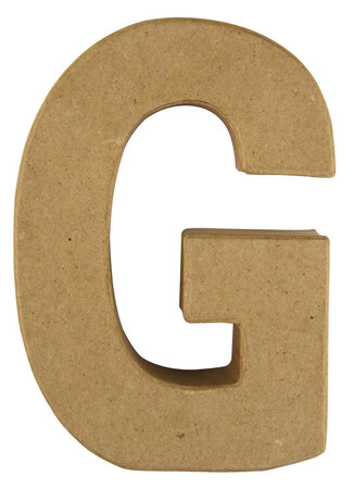 Alphabet en papier mâché 15 cm Lettre G
