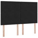 vidaXL Lit avec des lumières à LED Noir 140 x 200 cm Velours