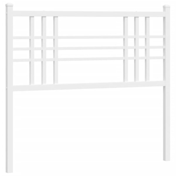 vidaXL Tête de lit métal blanc 100 cm