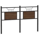 vidaXL Tête de lit chêne marron 150 cm bois d'ingénierie et acier