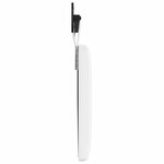 vidaXL Tête de lit suspendue Blanc Tissu