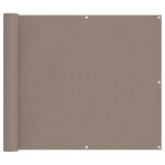 vidaXL Écran de balcon 100 x 300 cm Tissu Oxford Rectangulaire Taupe