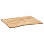 vidaXL Dessus de bureau non traité bois massif de chêne rectangulaire