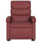 vidaXL Fauteuil inclinable de massage Rouge bordeaux Similicuir