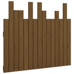 vidaXL Tête de lit murale Marron miel 95 5x3x80 cm Bois massif de pin