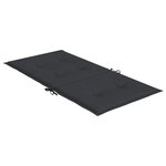 vidaXL Coussins de chaise de jardin à dossier bas lot de 4 noir