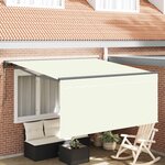 vidaXL Auvent Rétractable Crème 350 x 250 cm Polyester et Aluminium