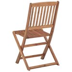 vidaXL Chaises pliantes 8 pièces avec coussins en bois d'acacia massif