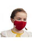 2 masques lavables rouge antimicrobien (xs / enfant)