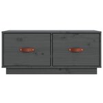vidaXL Meuble TV Gris 80x34x35 cm Bois de pin massif