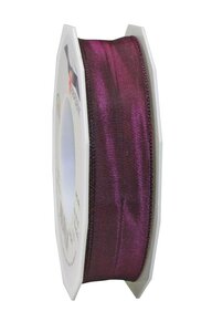 Ruban de soie acetat laitonné lyon 25-m-rouleau 25 mm lilas