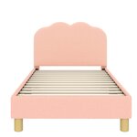 vidaXL Cadre de lit pour enfants avec tête de lit Rose 80 x 160 cm