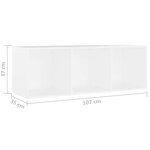 vidaXL Meubles TV 2 Pièces Blanc 107x35x37 cm Bois d'ingénierie