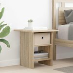 vidaXL Table de chevet Chêne Sonoma 41 x 40 x 45 cm Bois d'ingénierie
