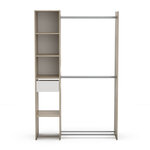 Dressing complet - CALIFORNIE - Chêne et Blanc - 118 x 39 5 x 183 cm - DEMEYERE
