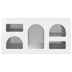 vidaXL Meuble TV Blanc brillant 80 x 35 x 40 cm Bois d'ingénierie