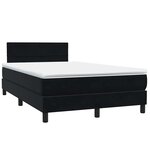 vidaXL Sommier à lattes de lit avec matelas noir 120x210 cm velours