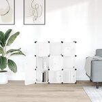 vidaXL Organiseur de rangement en cube avec 9 cubes et portes en PP transparent