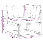 vidaXL Canapé d'angle extérieur Bois d'Acacia Massif Naturel
