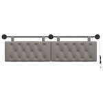 vidaXL Tête de lit suspendue Taupe Tissu