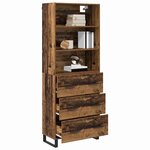 vidaXL Haut Armoire Bois ancien 69 5 x 34 x 180 cm Bois d'ingénierie