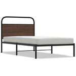 vidaXL Cadre de lit sans matelas 100x190 cm chêne marron