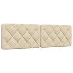 vidaXL Lit avec matelas crème 160x200 cm tissu