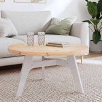vidaXL Dessus de table rond Ø80x3 cm bois de pin massif