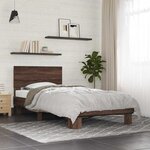 vidaXL Cadre de lit sans matelas chêne marron 90x200 cm